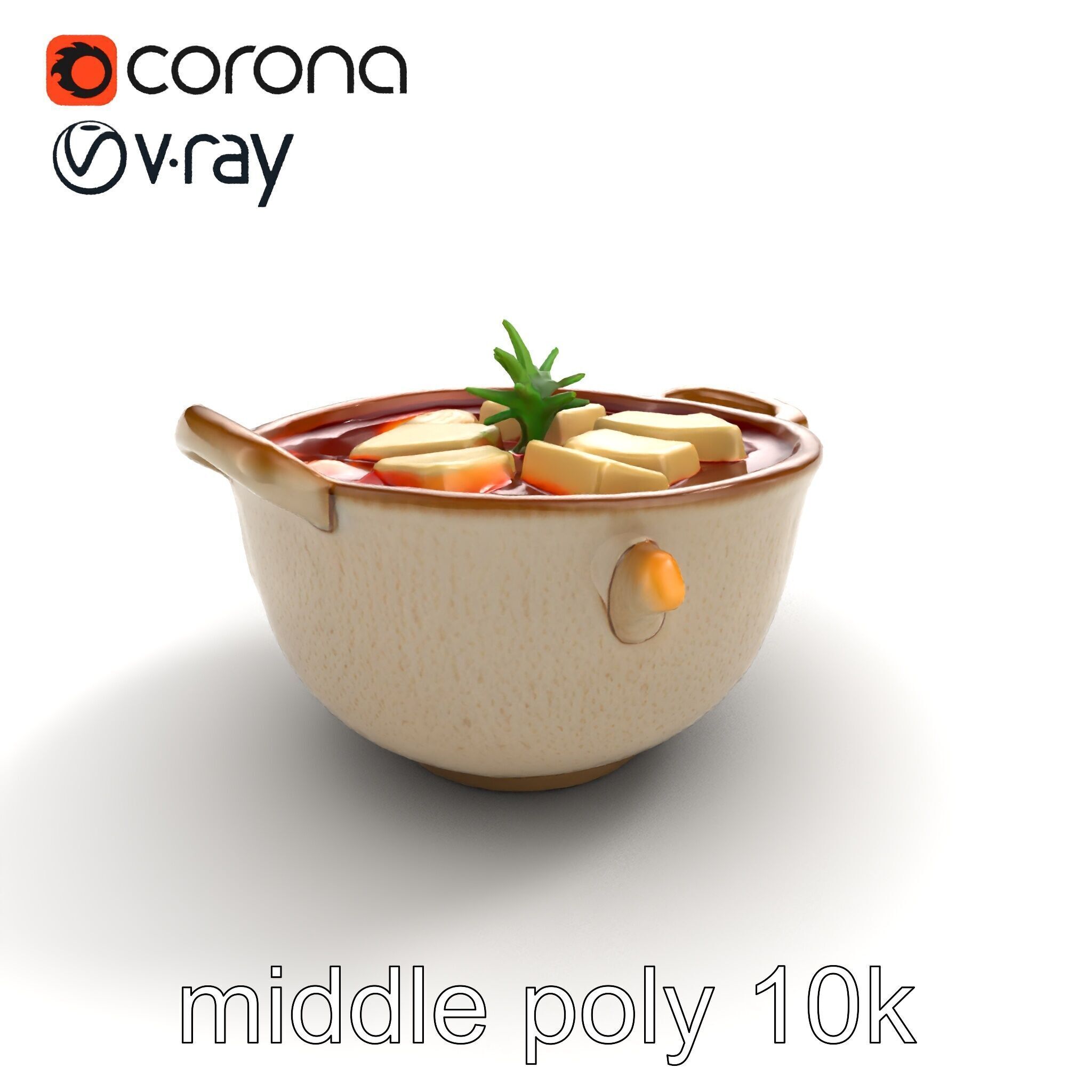 Korean Tofu Stew Pot Photorealistic model pack Low-poly 3D model_39