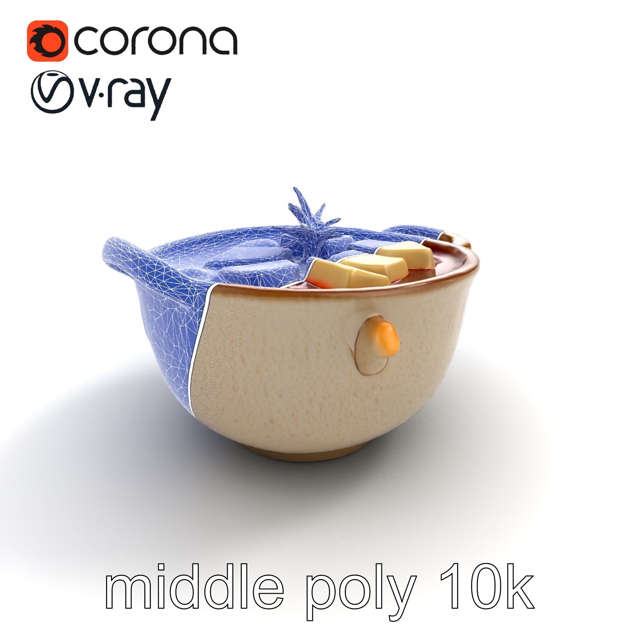 Korean Tofu Stew Pot Photorealistic model pack Low-poly 3D model_44