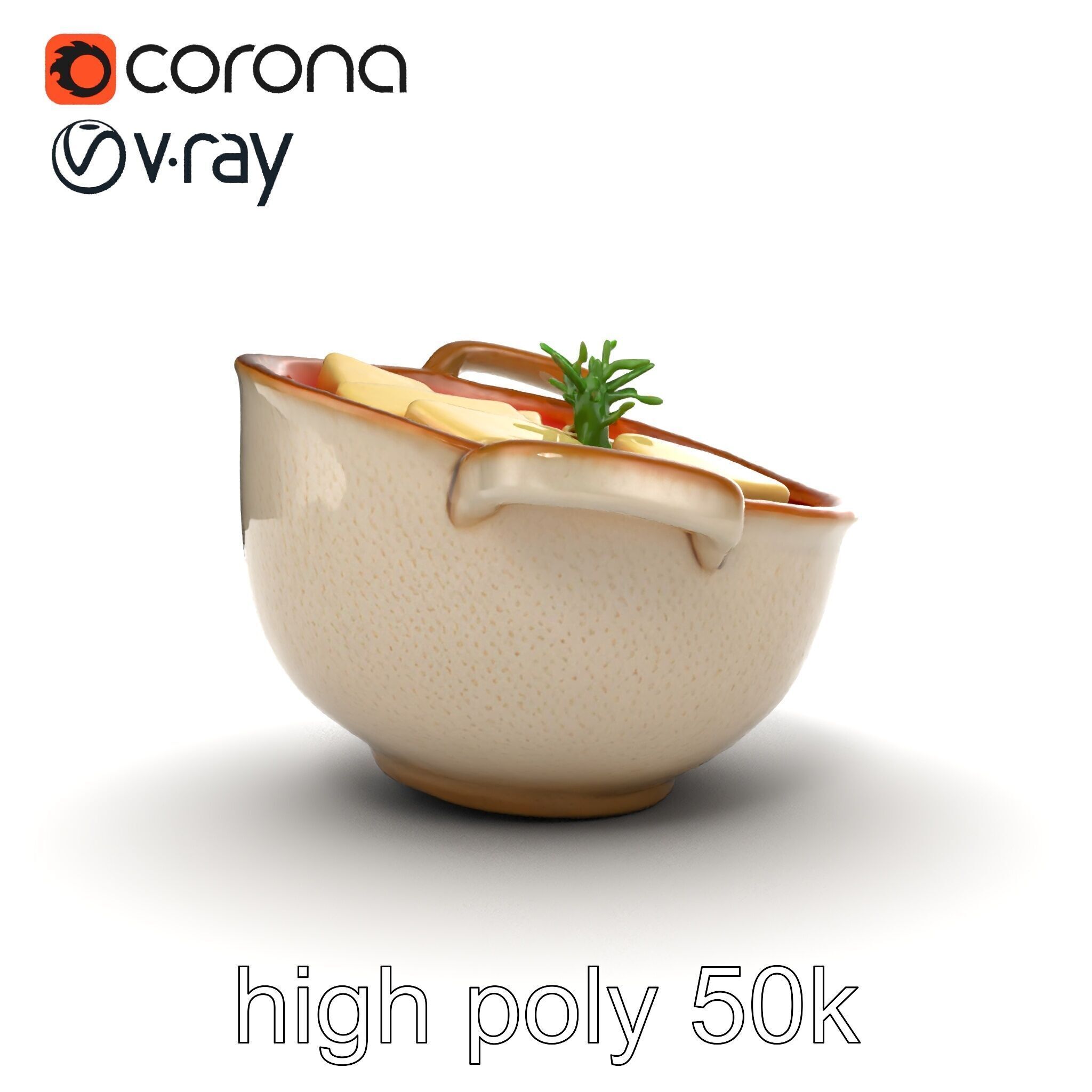 Korean Tofu Stew Pot Photorealistic model pack Low-poly 3D model_61