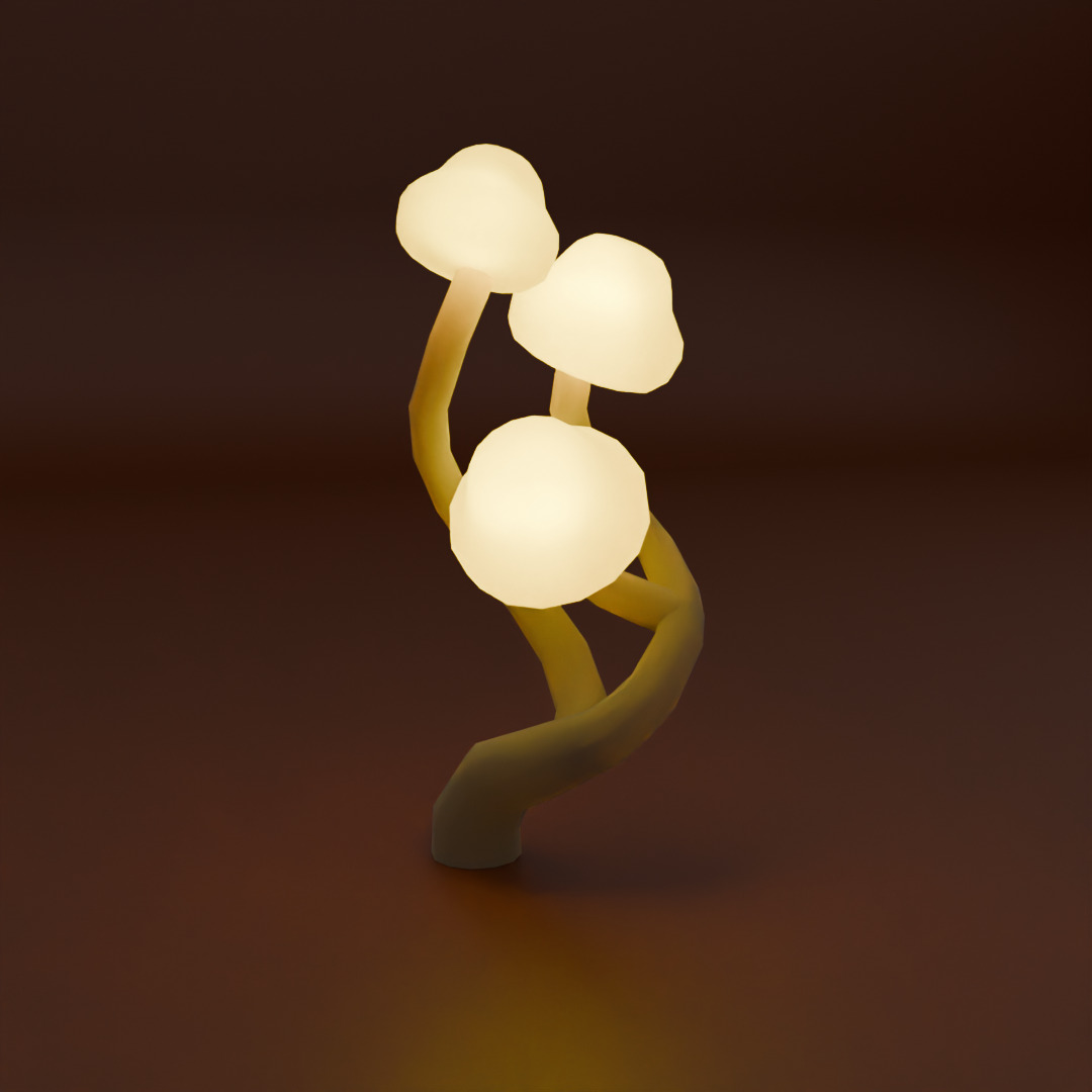 Indirect mushroom lighting 3D model_4