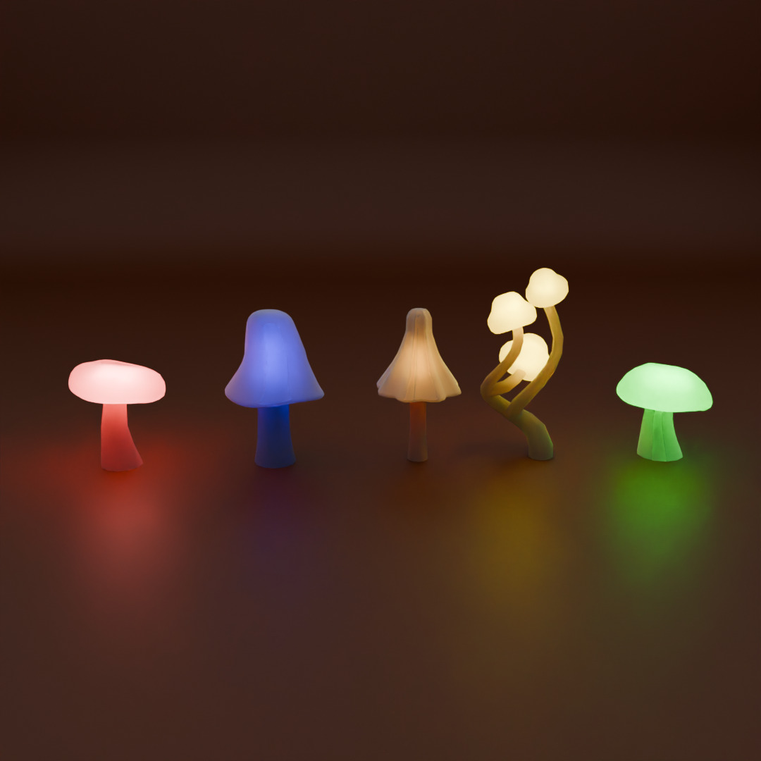 Indirect mushroom lighting 3D model_1
