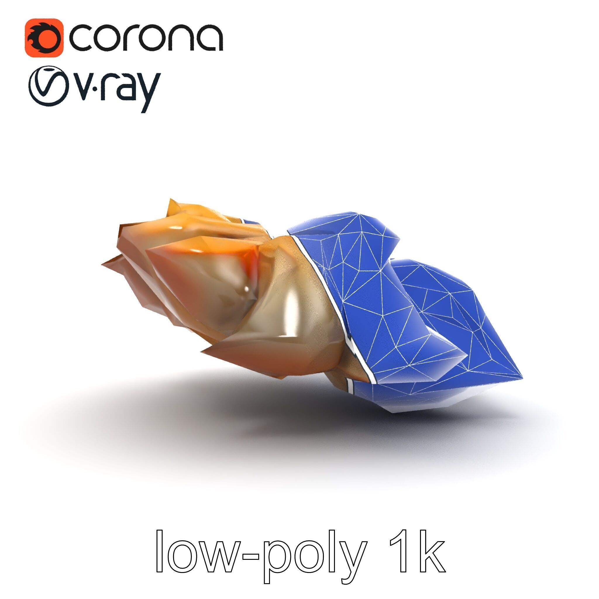 Korean Dumplings Plate Realistic Texture Model Pack Low-poly 3D model_23