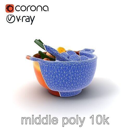 Korean Tteokbokki Pot with Sauce and Rice Cakes model pack Low-poly 3D model 6
