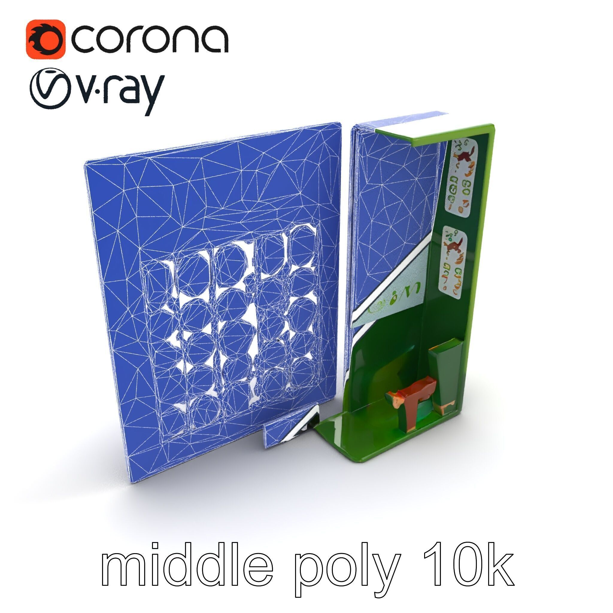 Safari Animal Bingo Game Model Pack Low-poly 3D model_20