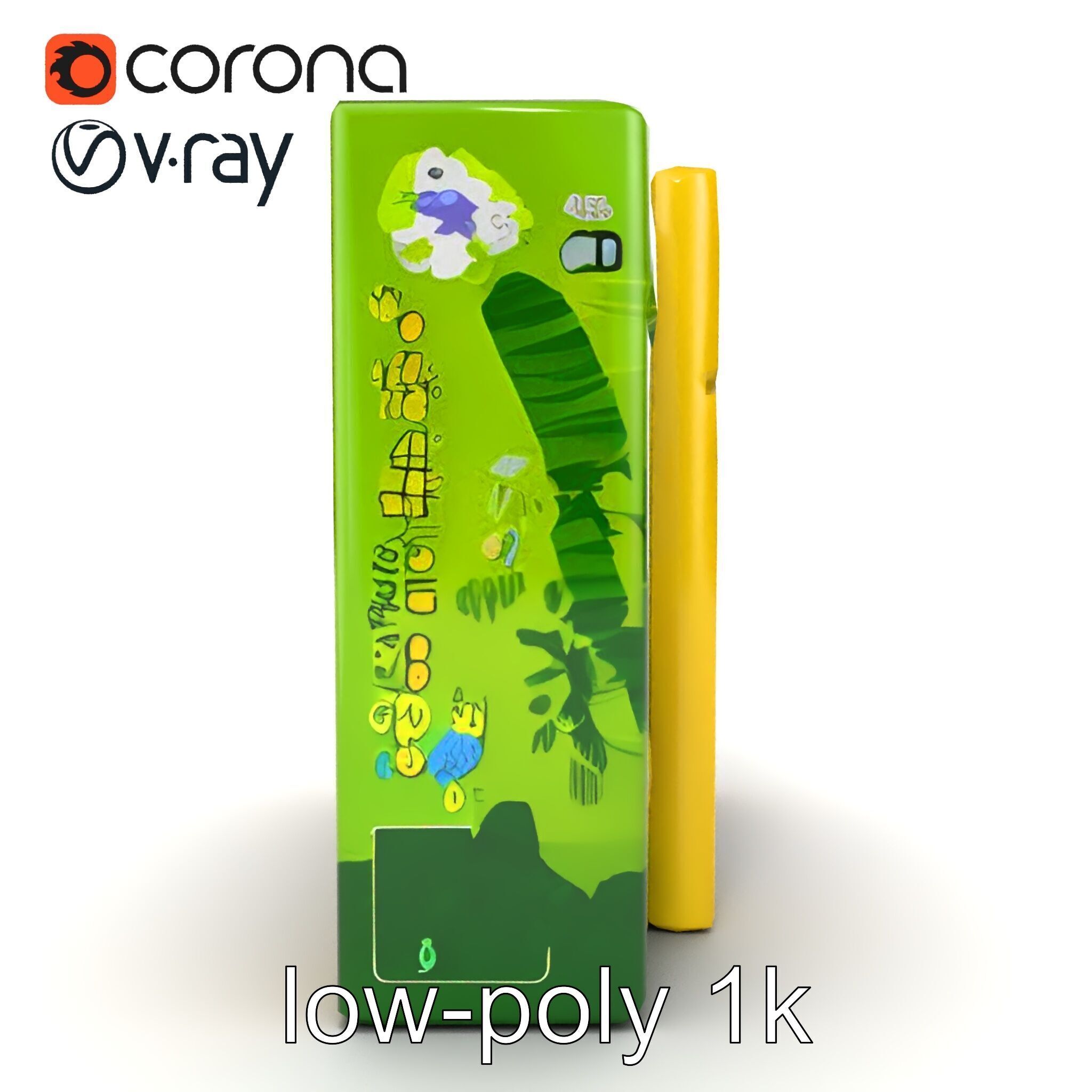 Safari Animal Bingo Game Model Pack Low-poly 3D model_13