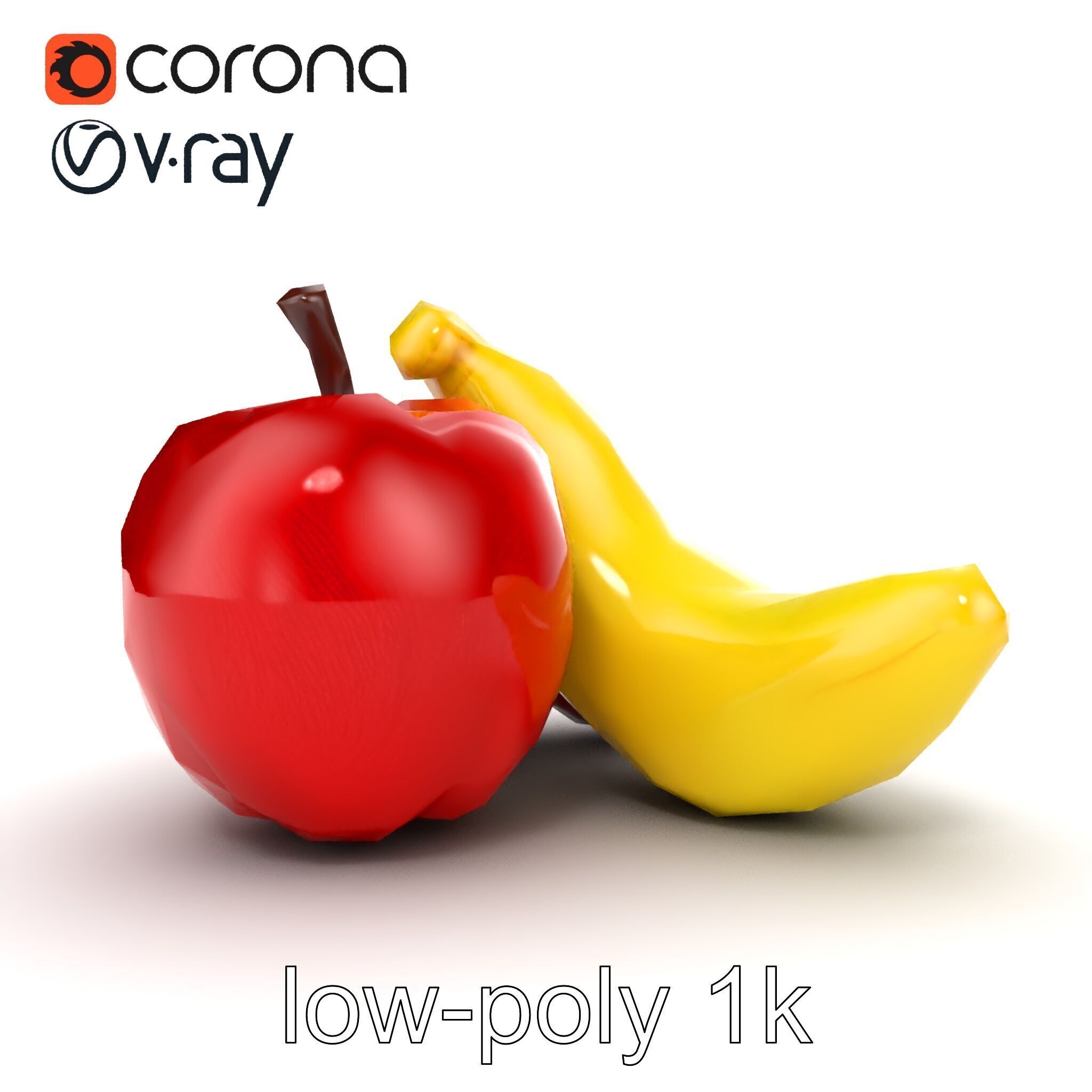 Fruit Shaped Plushie Toys Model Pack Low-poly 3D model_13