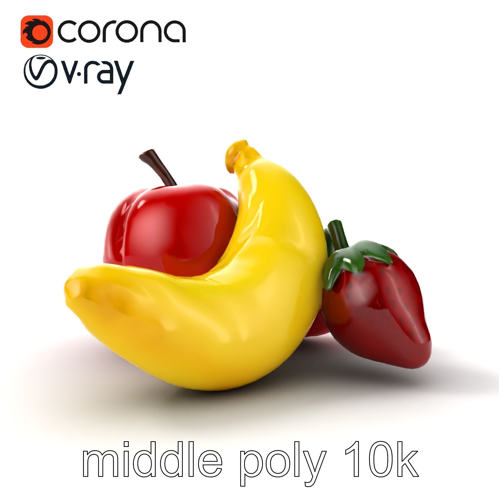 Fruit Shaped Plushie Toys Model Pack Low-poly 3D model_23