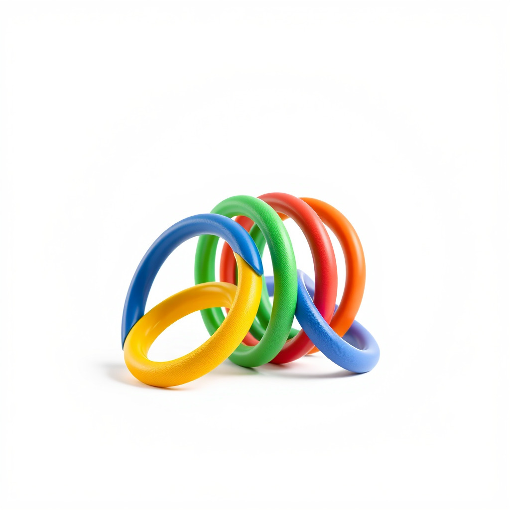 Rainbow Stackable Toy Ring Set model pack Low-poly 3D model_4