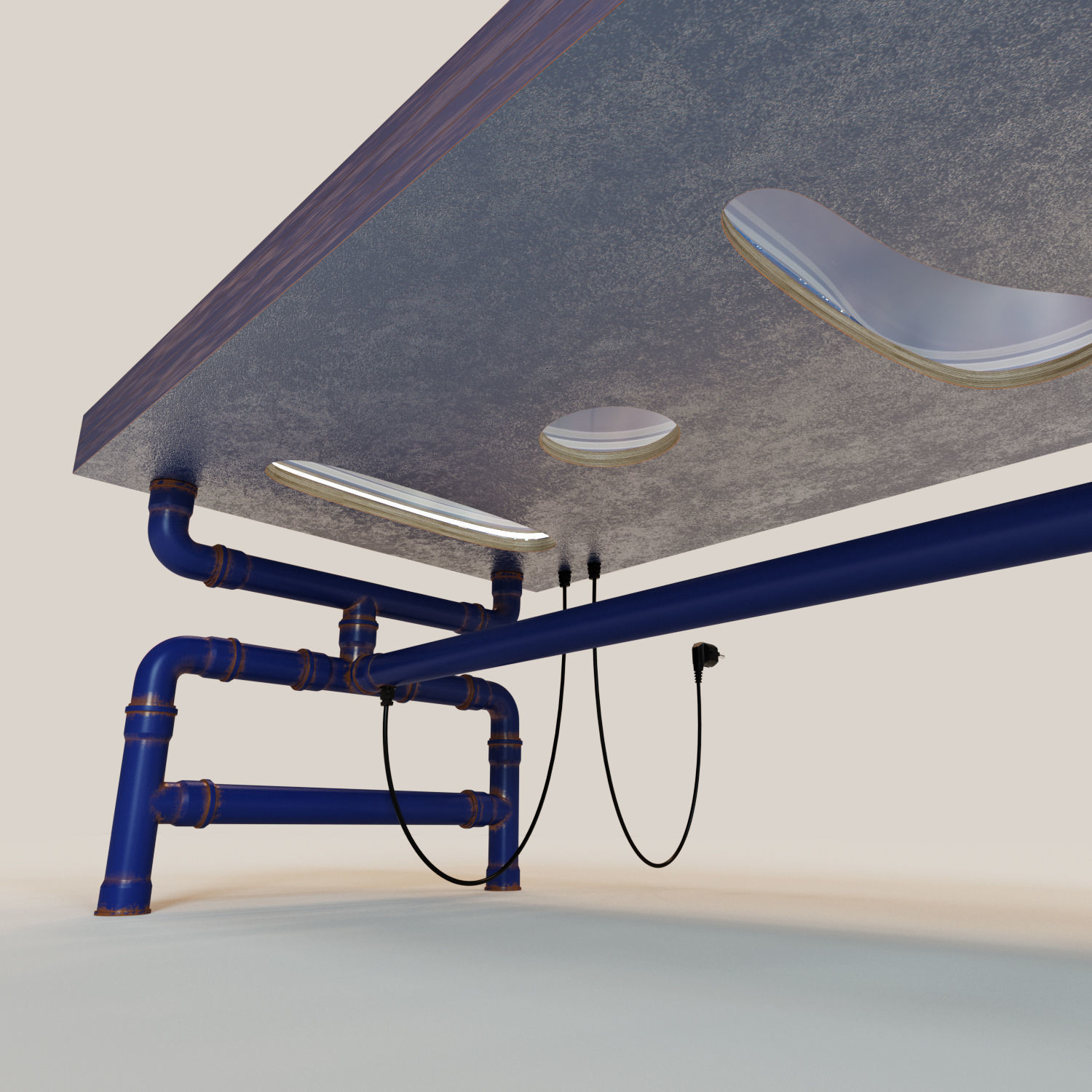 Parametric table TAB-ATOLL 3D model_3