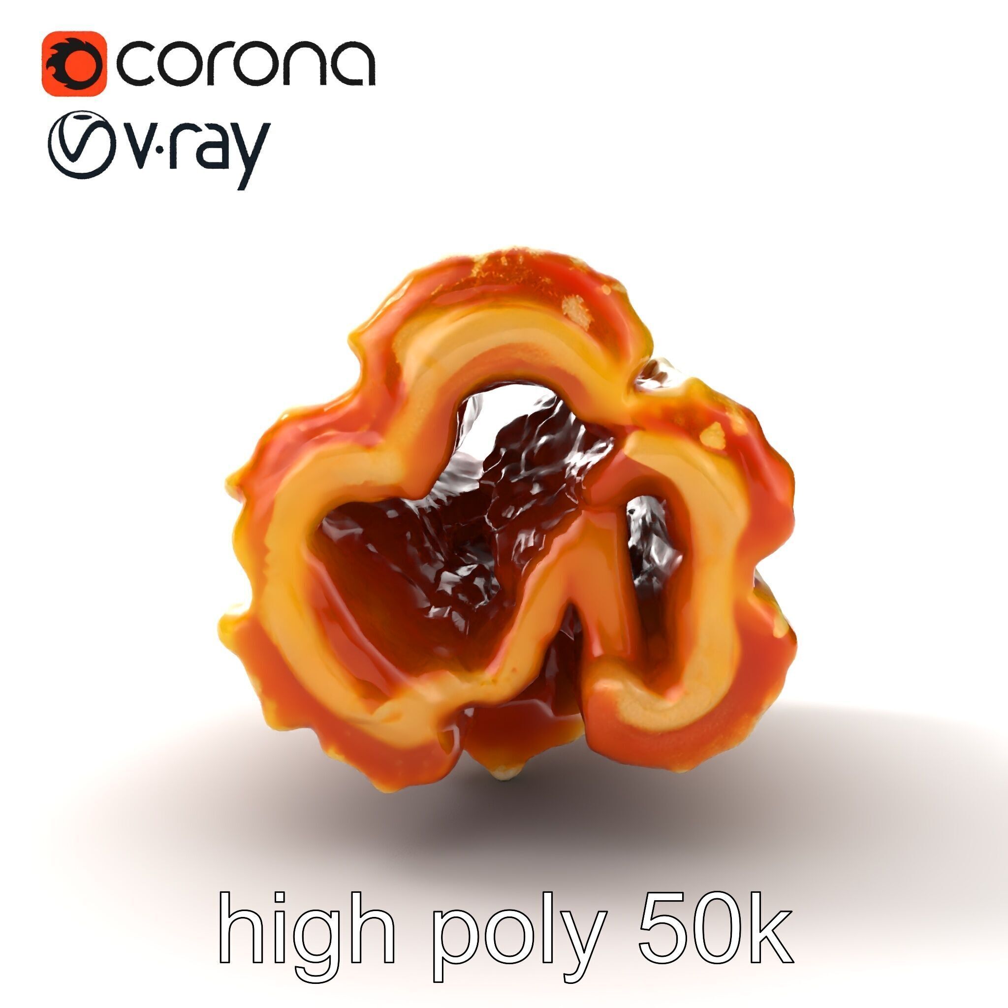 Realistic Churro Dessert Texture model pack Low-poly 3D model_30