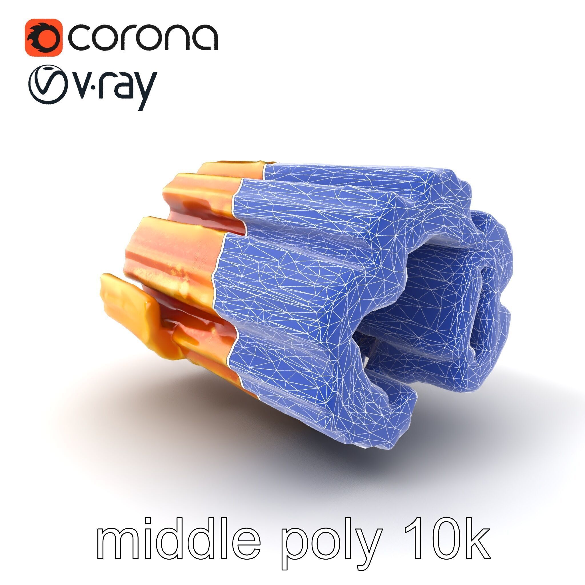 Realistic Churro Dessert Texture model pack Low-poly 3D model_5