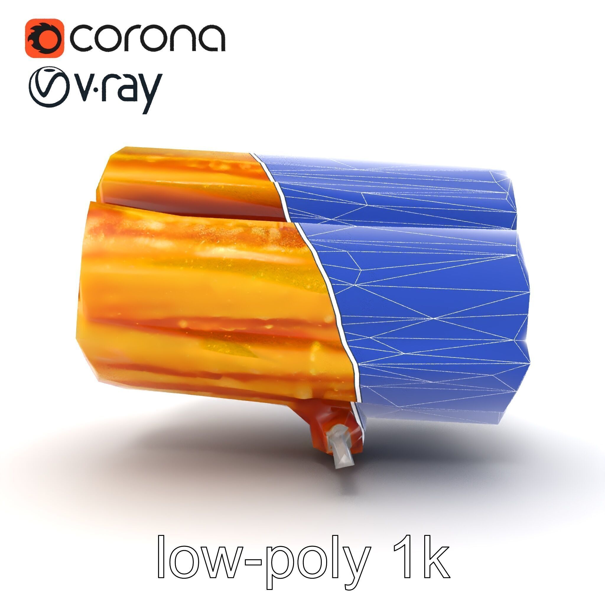 Realistic Churro Dessert Texture model pack Low-poly 3D model_22