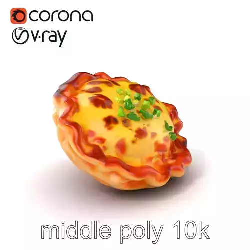 Korean Seafood Pancake Realistic Model Pack