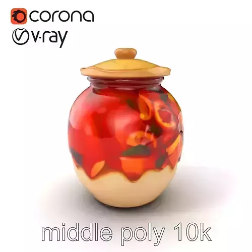 Korean Kimchi Jar Ceramic Model Pack