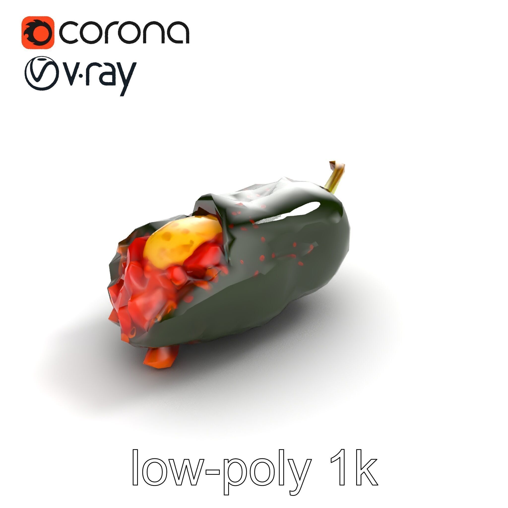 Chile Relleno Culinary 3D Model Pack Low-poly 3D model_9