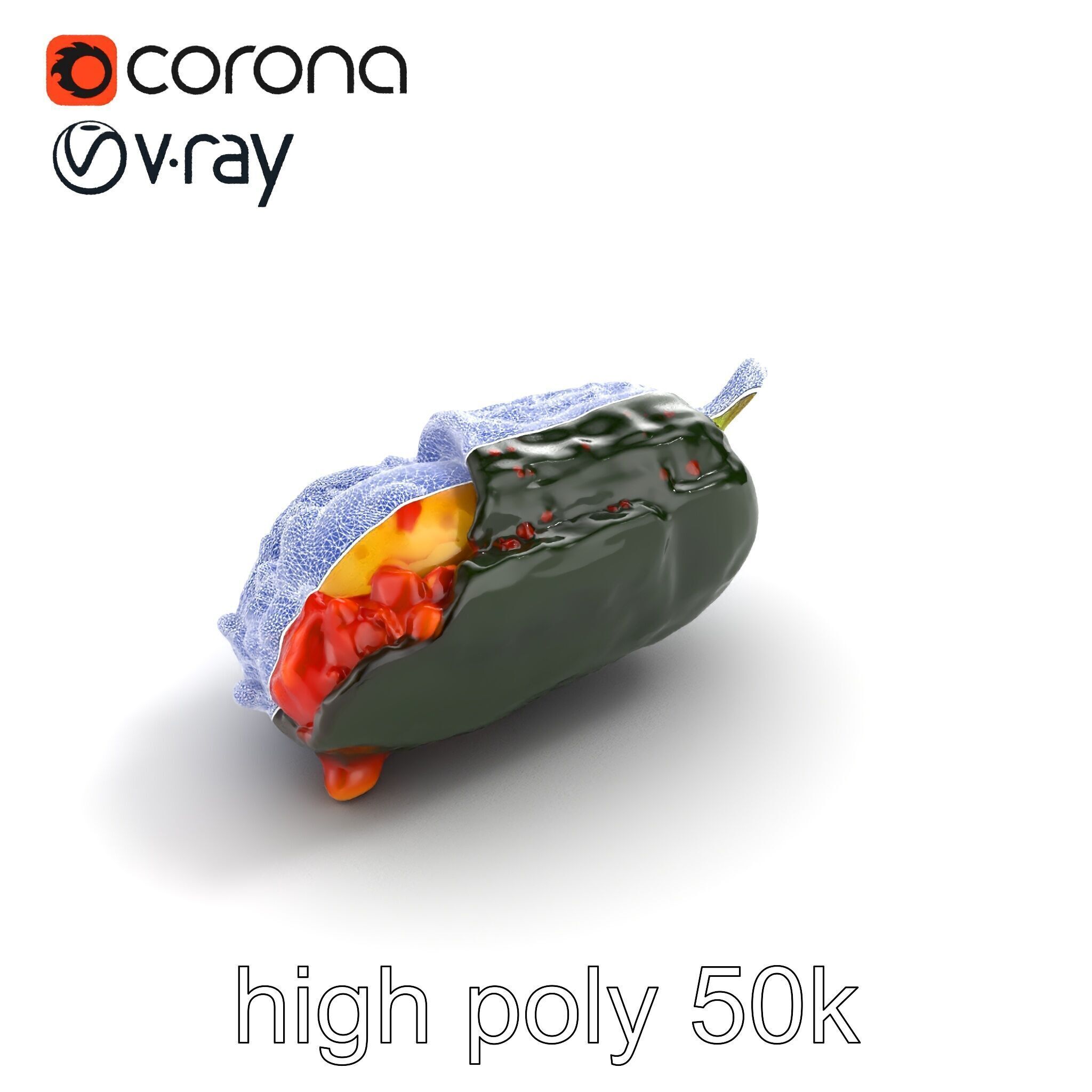 Chile Relleno Culinary 3D Model Pack Low-poly 3D model_30