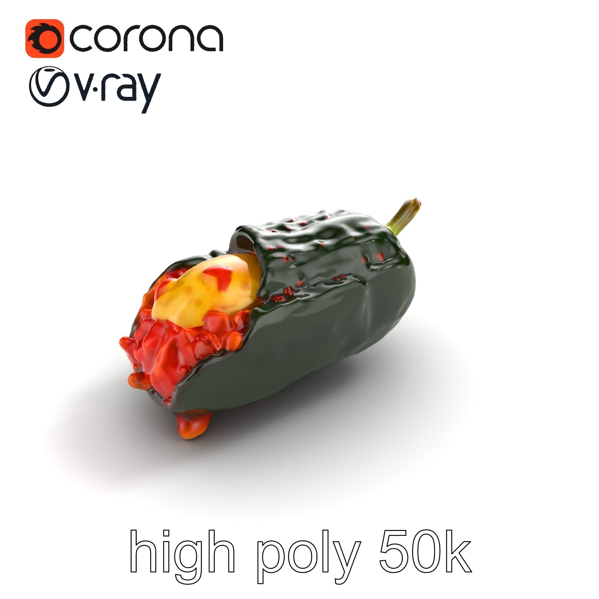 Chile Relleno Culinary 3D Model Pack Low-poly 3D model_20