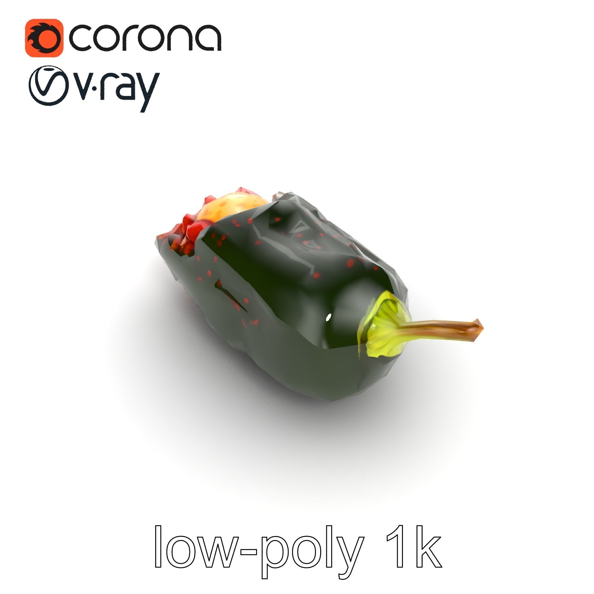 Chile Relleno Culinary 3D Model Pack Low-poly 3D model_28