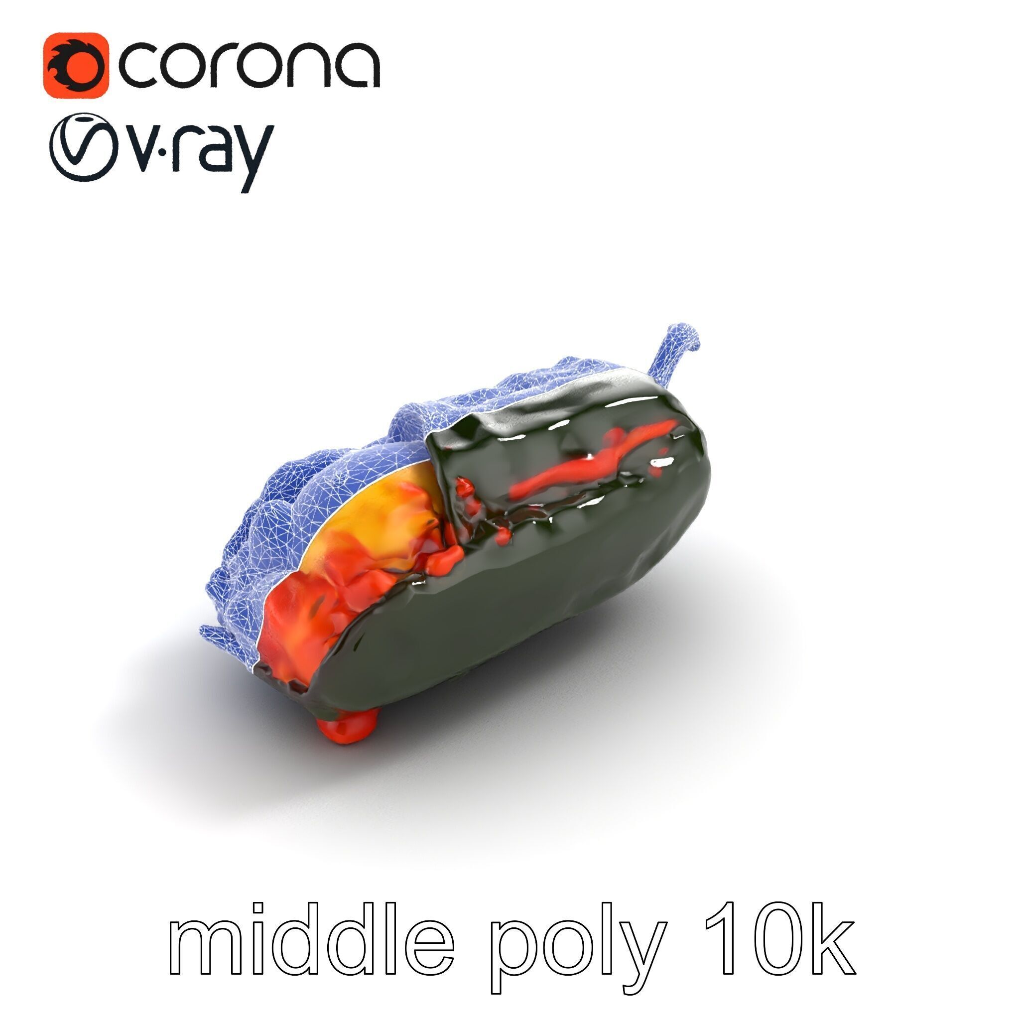 Chile Relleno Culinary 3D Model Pack Low-poly 3D model_11