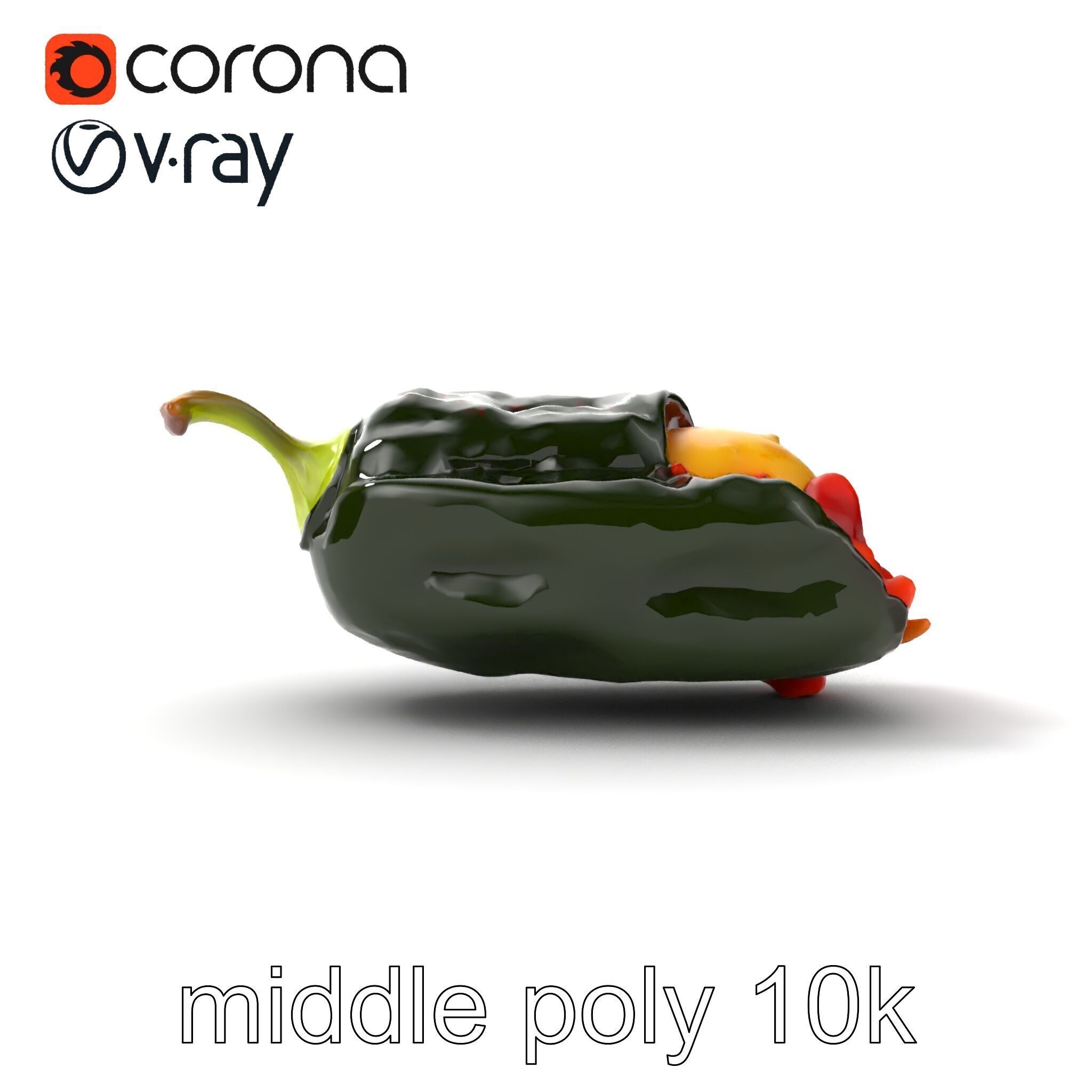 Chile Relleno Culinary 3D Model Pack Low-poly 3D model_16