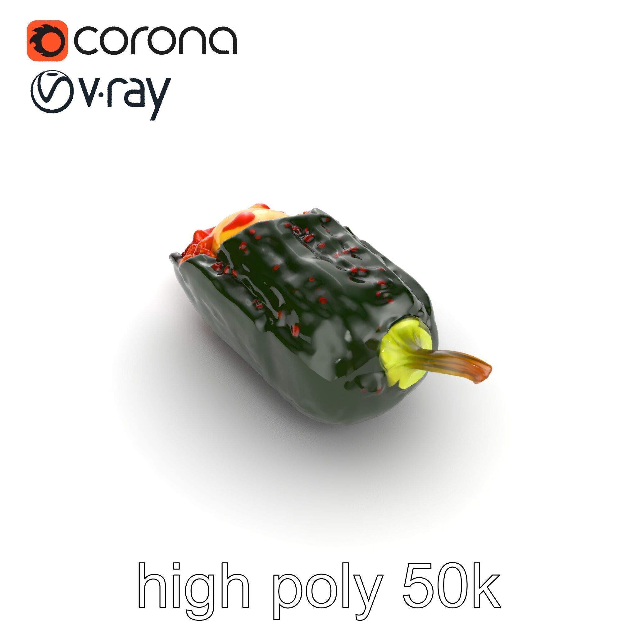 Chile Relleno Culinary 3D Model Pack Low-poly 3D model_15