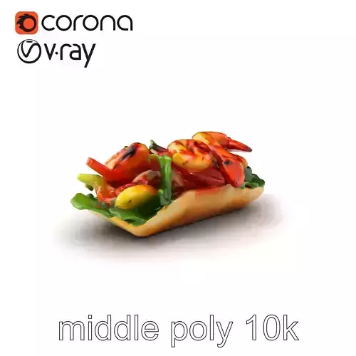 Vegetable Shrimp Fajita Colorful model pack