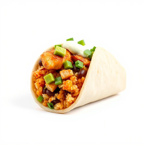 Grilled Chicken Burrito Food Sculpture model pack Low-poly 3D model 4