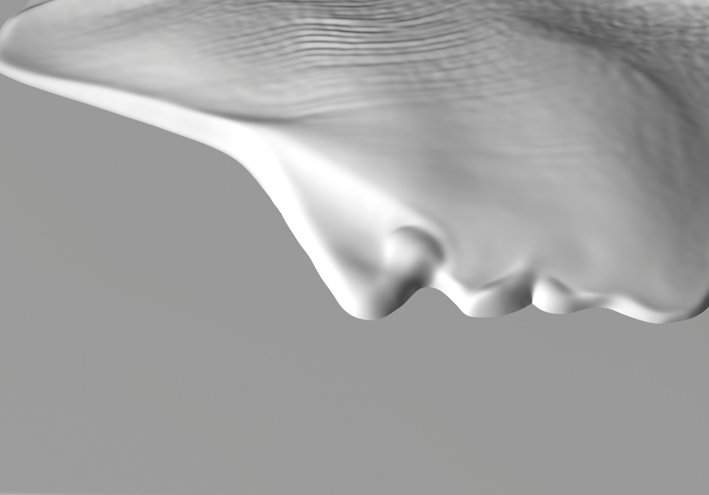 Elegant woman relief Sculpture wave panel with Female Profile 3D print model_10