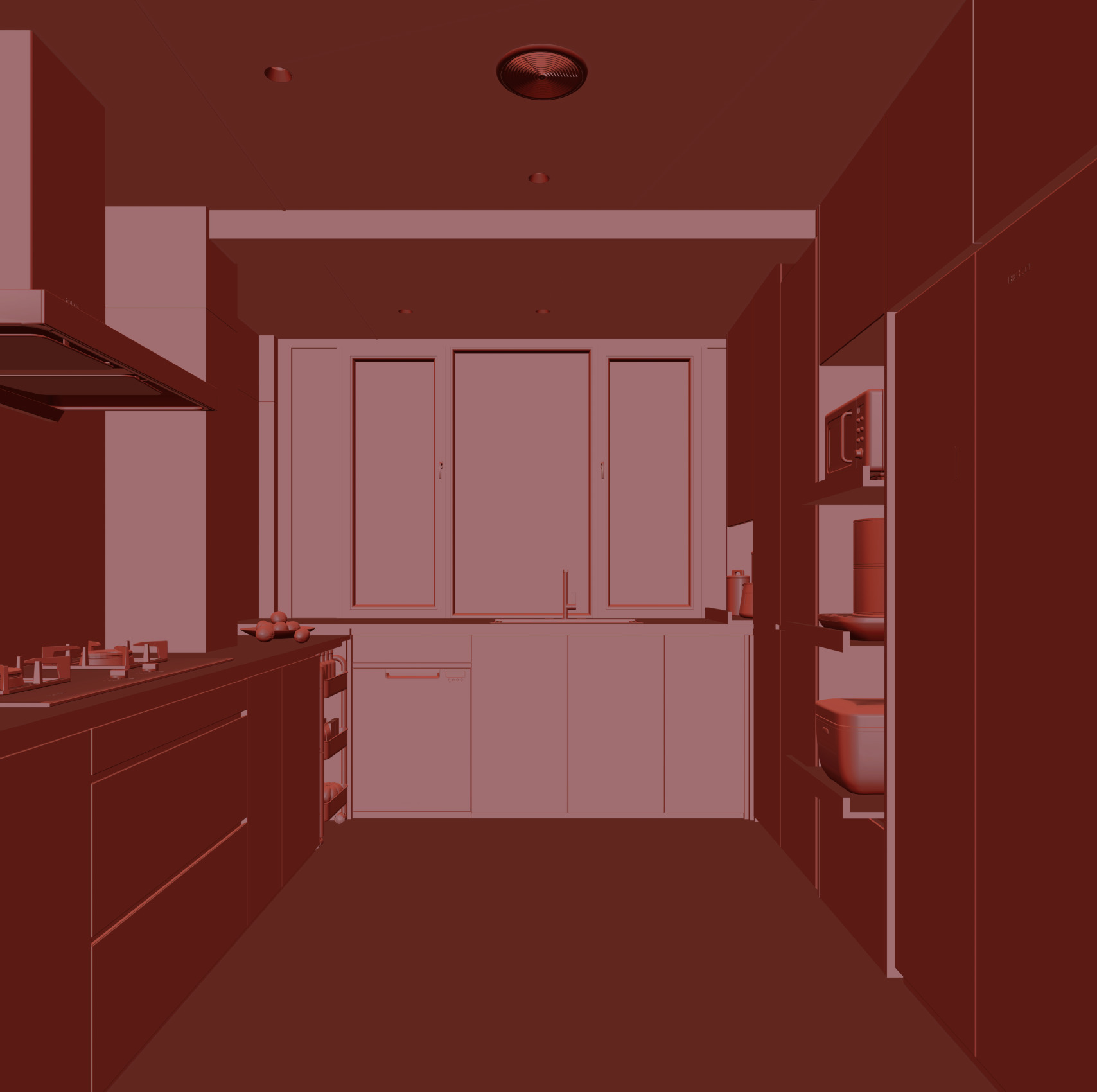 Modern Kitchen 3D model_1