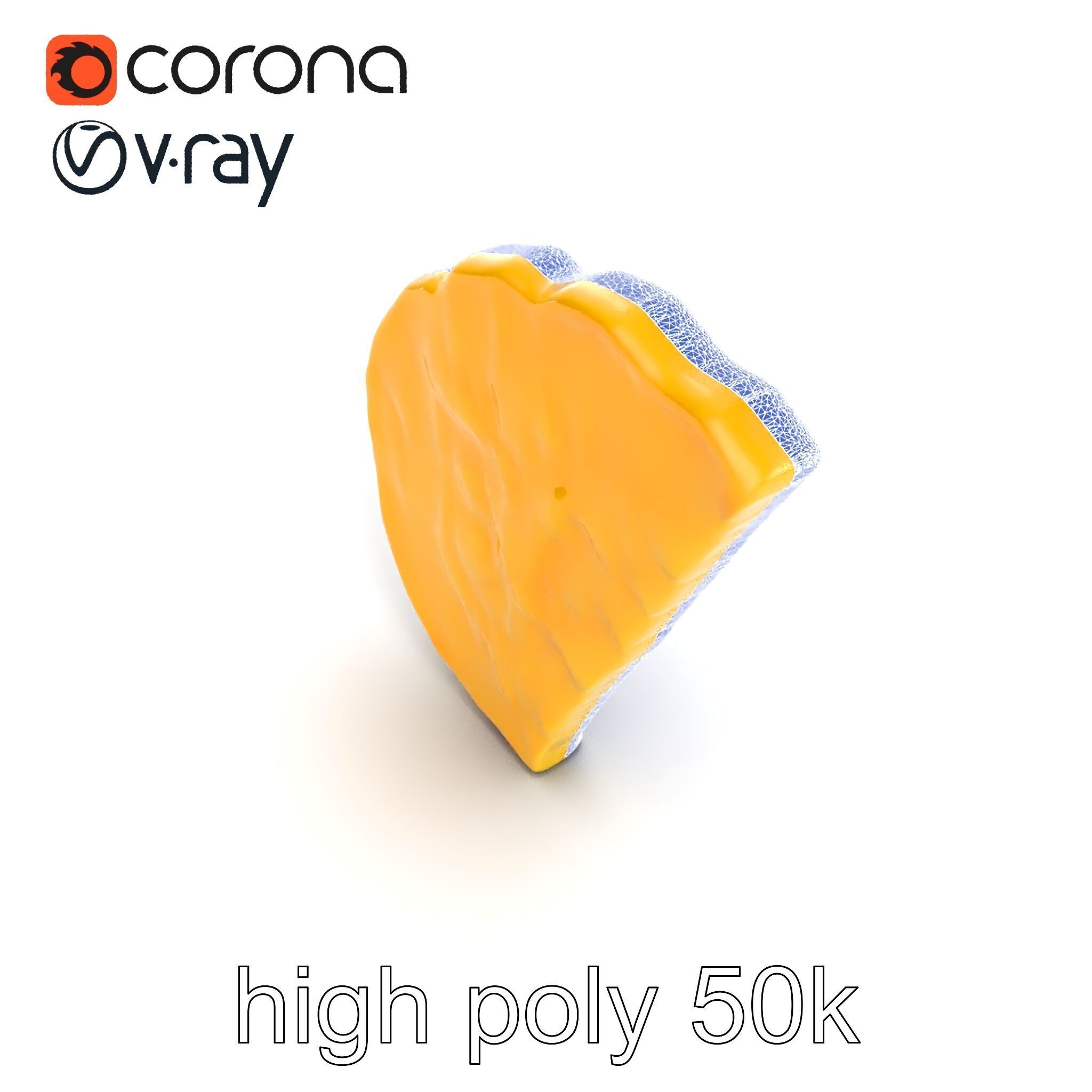 Lifelike Tortilla Chip Golden Crisp Surface model pack Low-poly 3D model_17