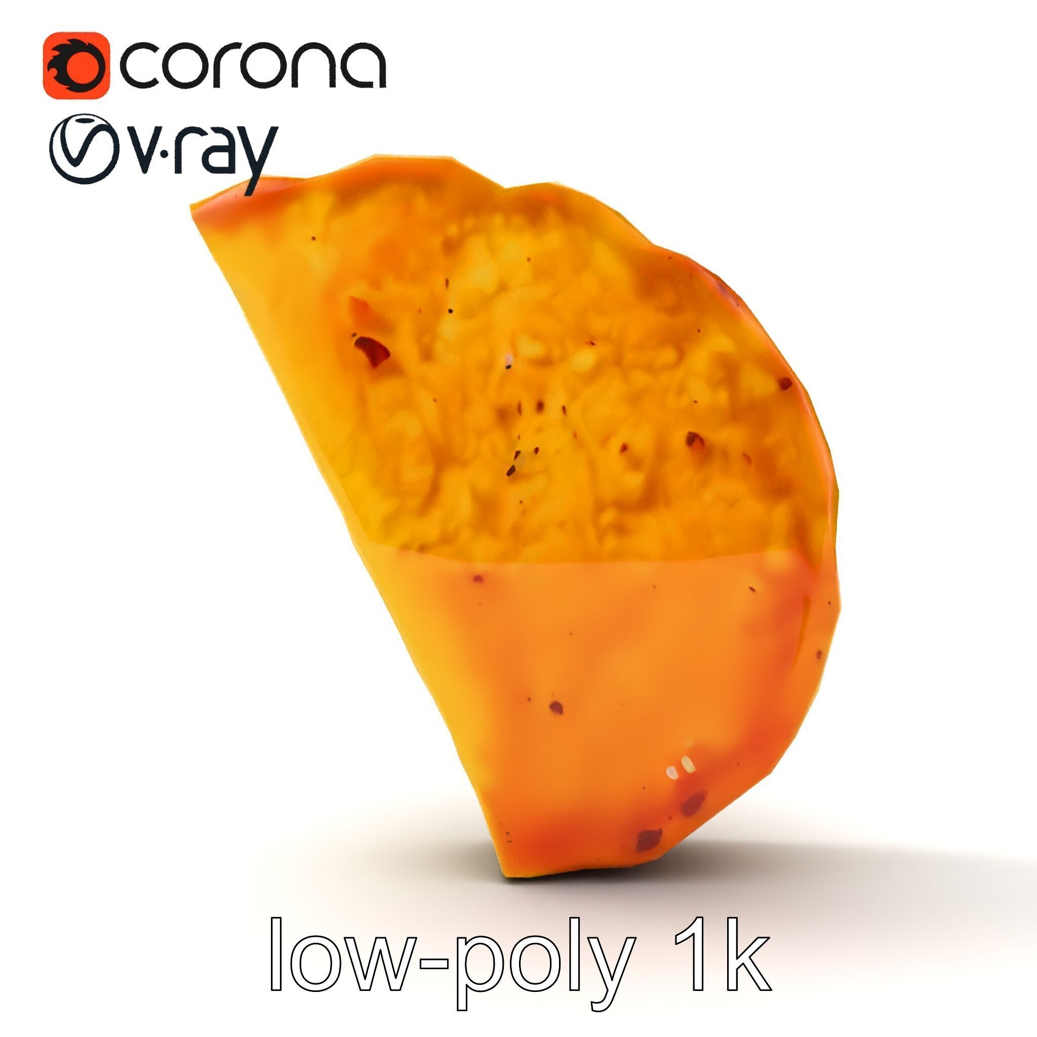 Lifelike Tortilla Chip Golden Crisp Surface model pack Low-poly 3D model_27
