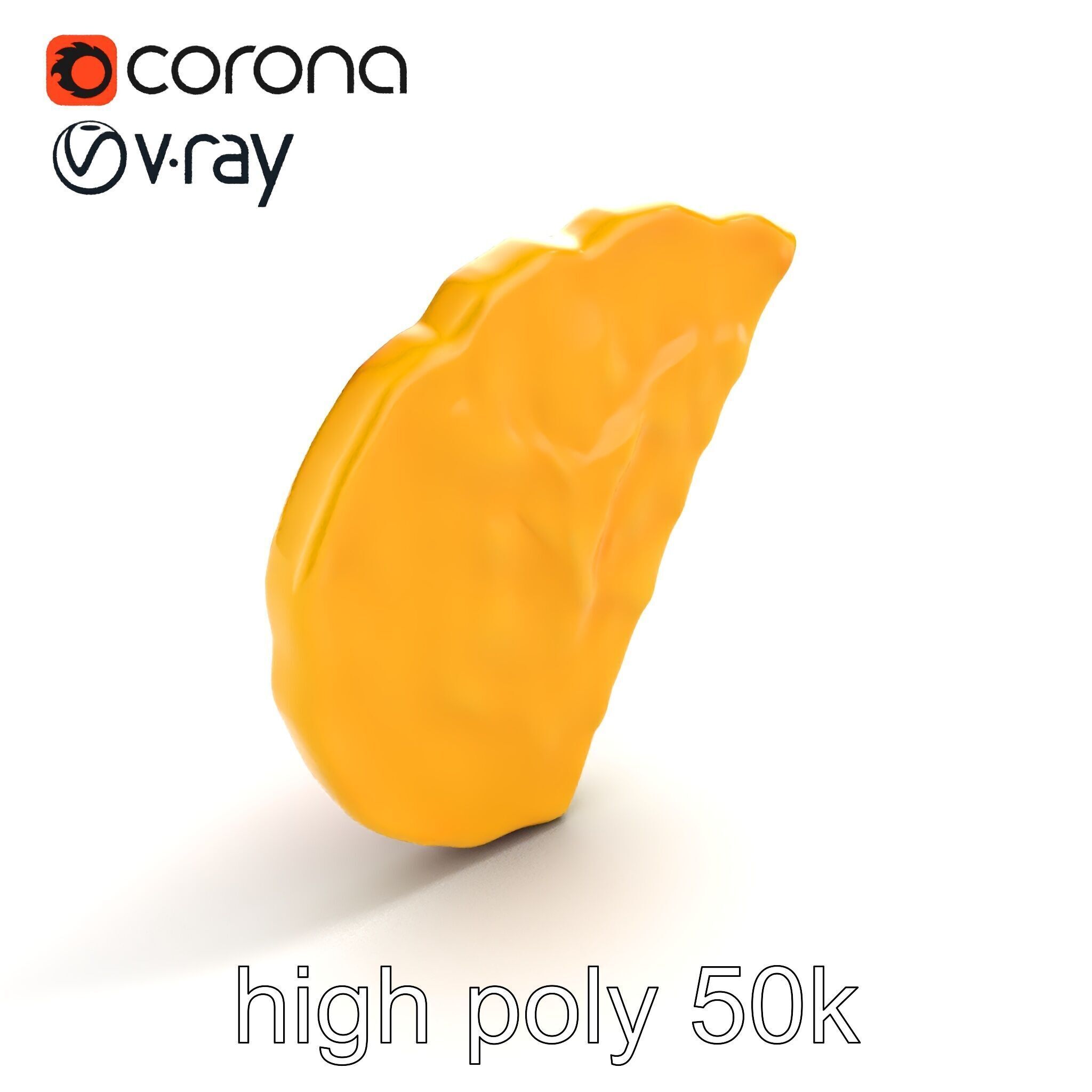 Lifelike Tortilla Chip Golden Crisp Surface model pack Low-poly 3D model_9