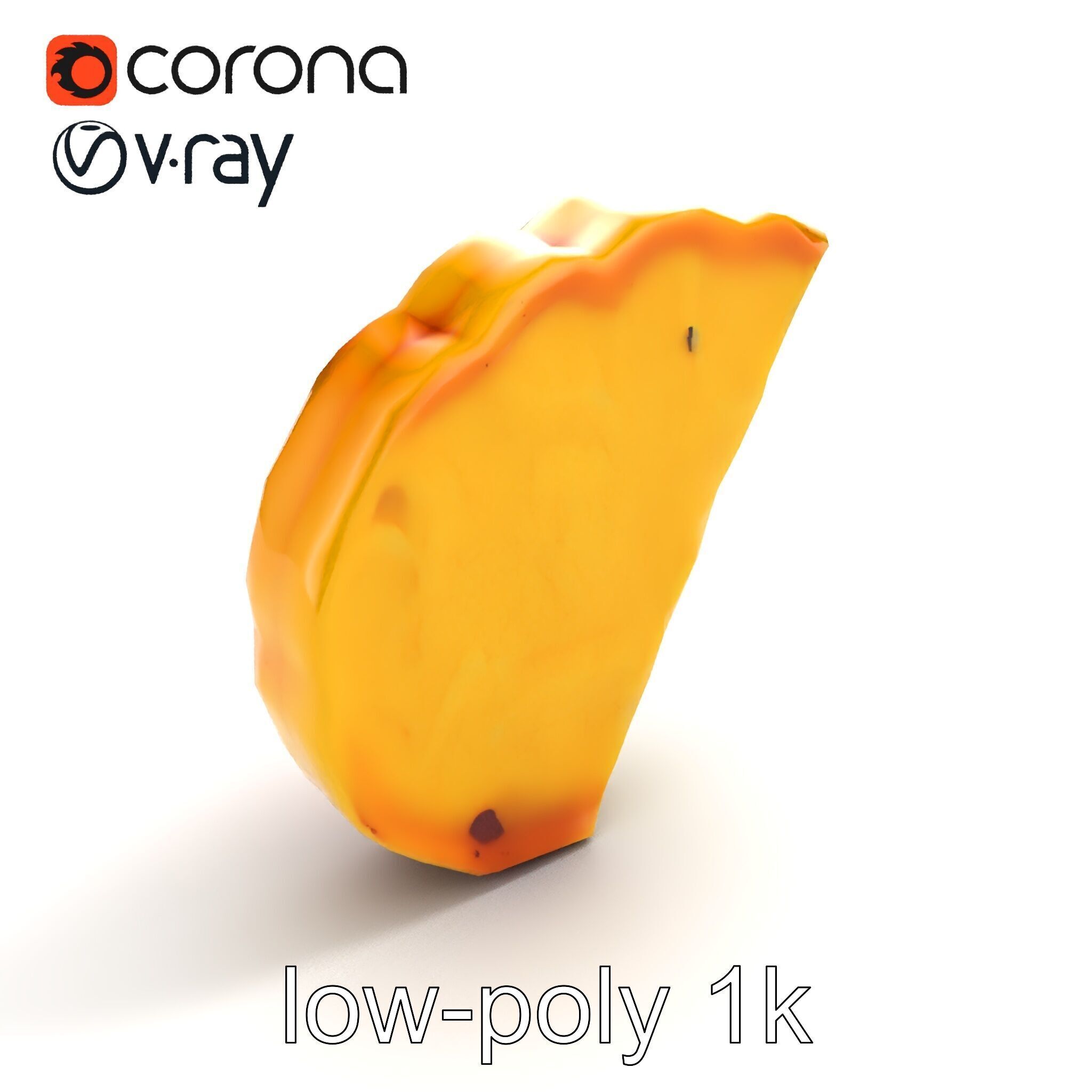 Lifelike Tortilla Chip Golden Crisp Surface model pack Low-poly 3D model_8