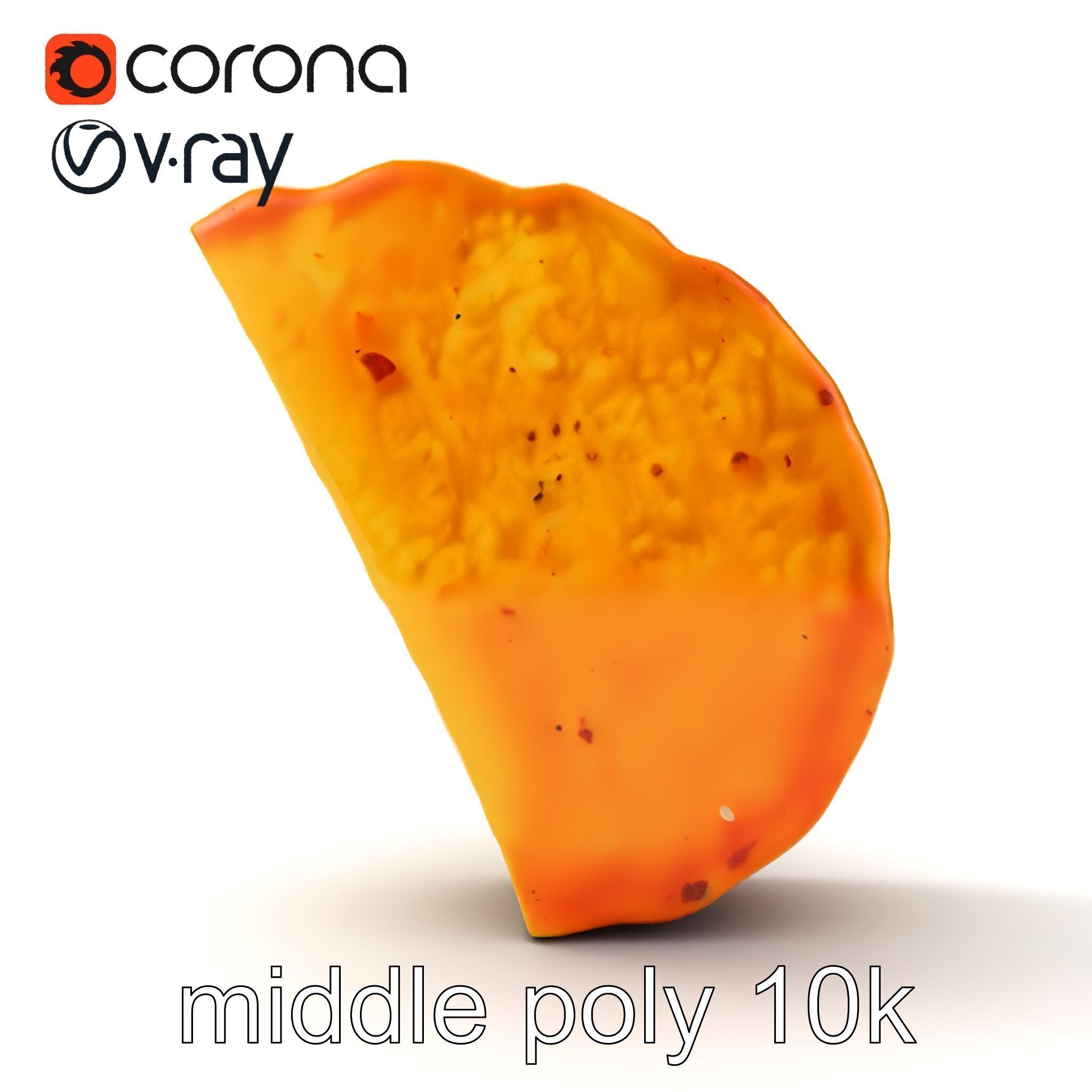 Lifelike Tortilla Chip Golden Crisp Surface model pack Low-poly 3D model_30