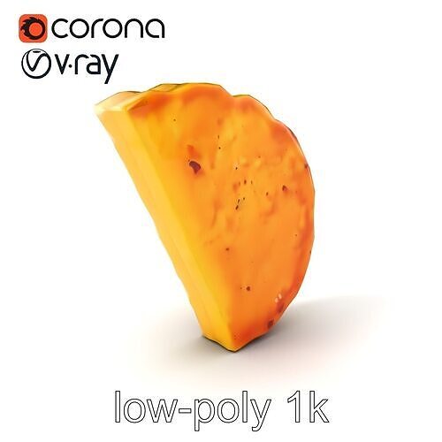 Lifelike Tortilla Chip Golden Crisp Surface model pack Low-poly 3D model 5