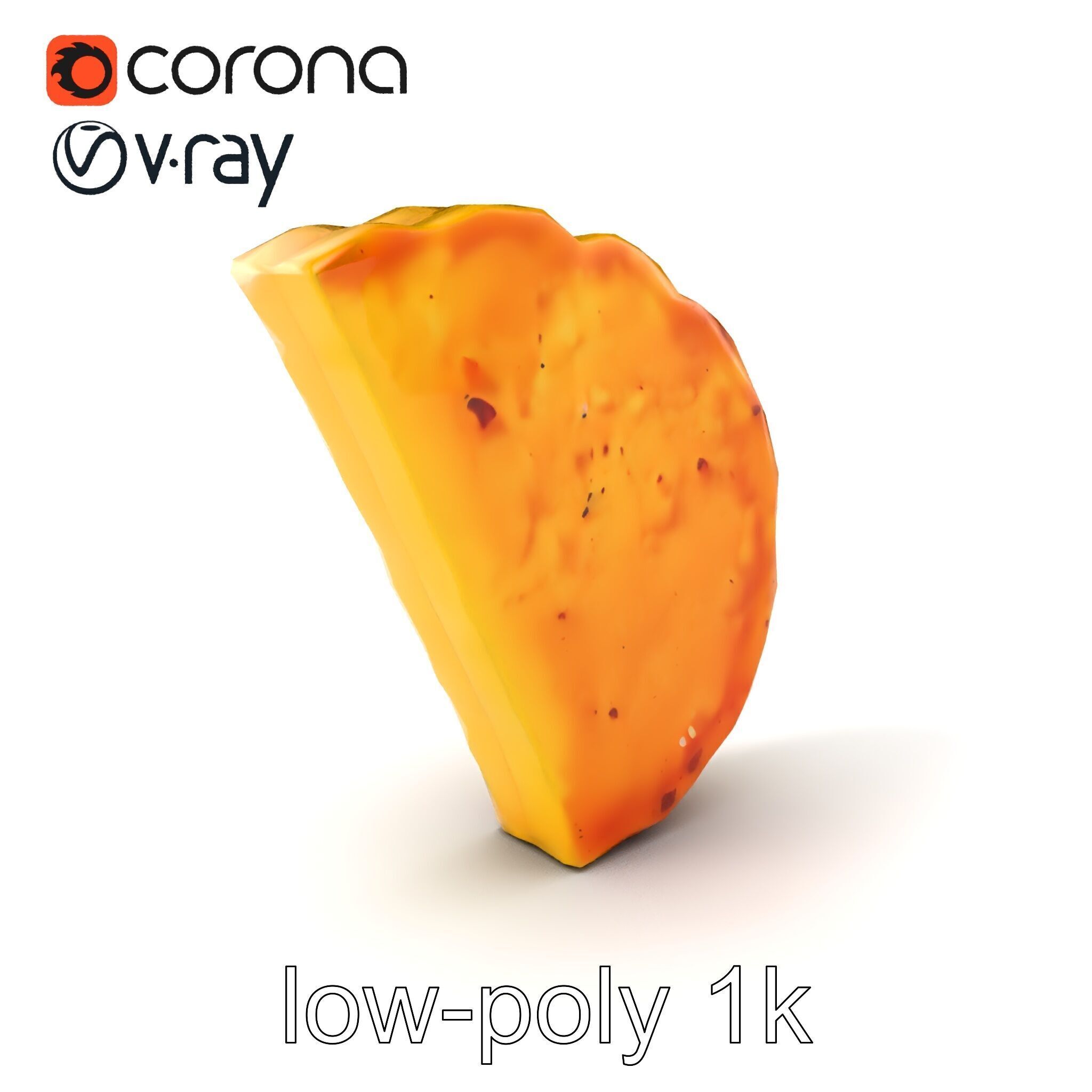 Lifelike Tortilla Chip Golden Crisp Surface model pack Low-poly 3D model_4