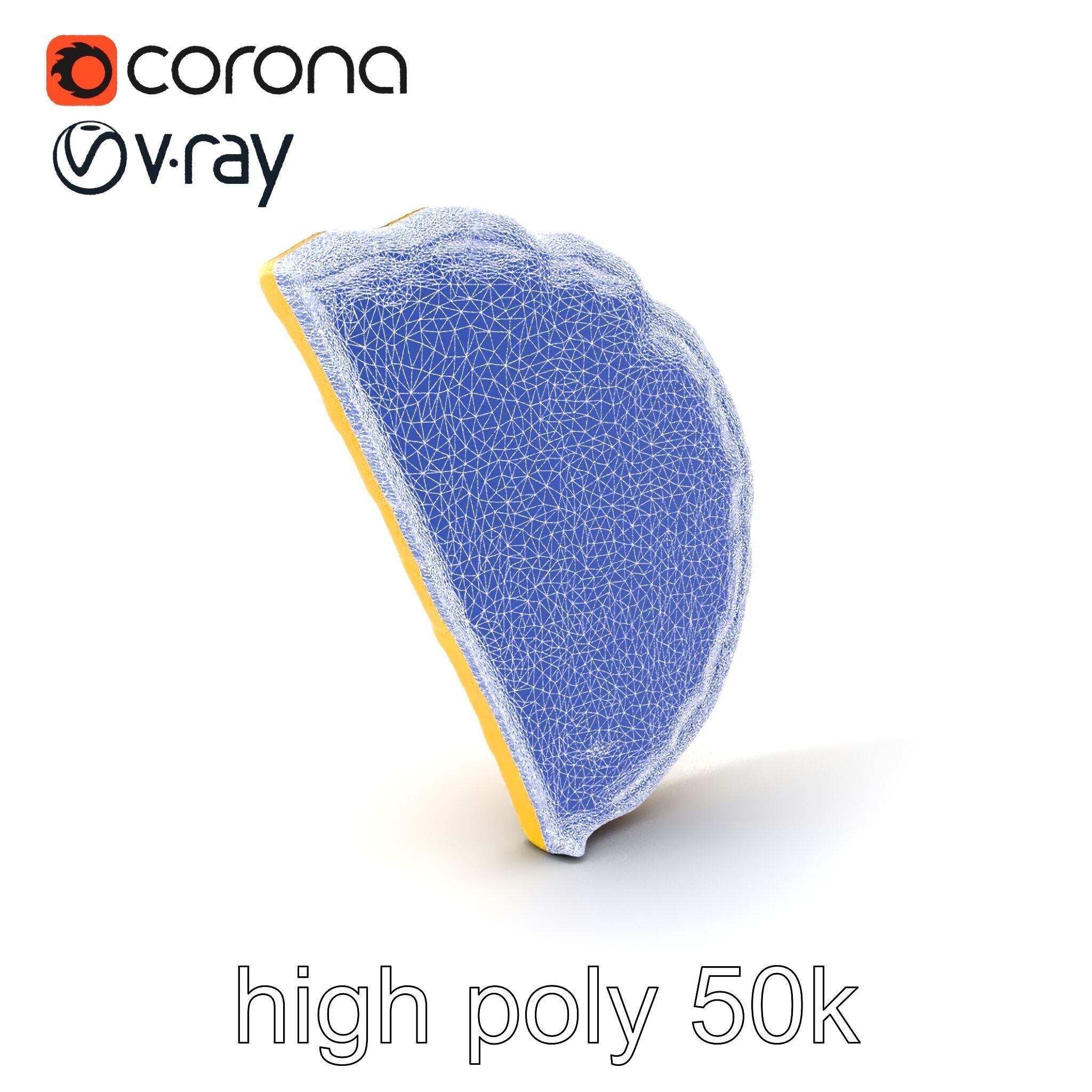 Lifelike Tortilla Chip Golden Crisp Surface model pack Low-poly 3D model_1