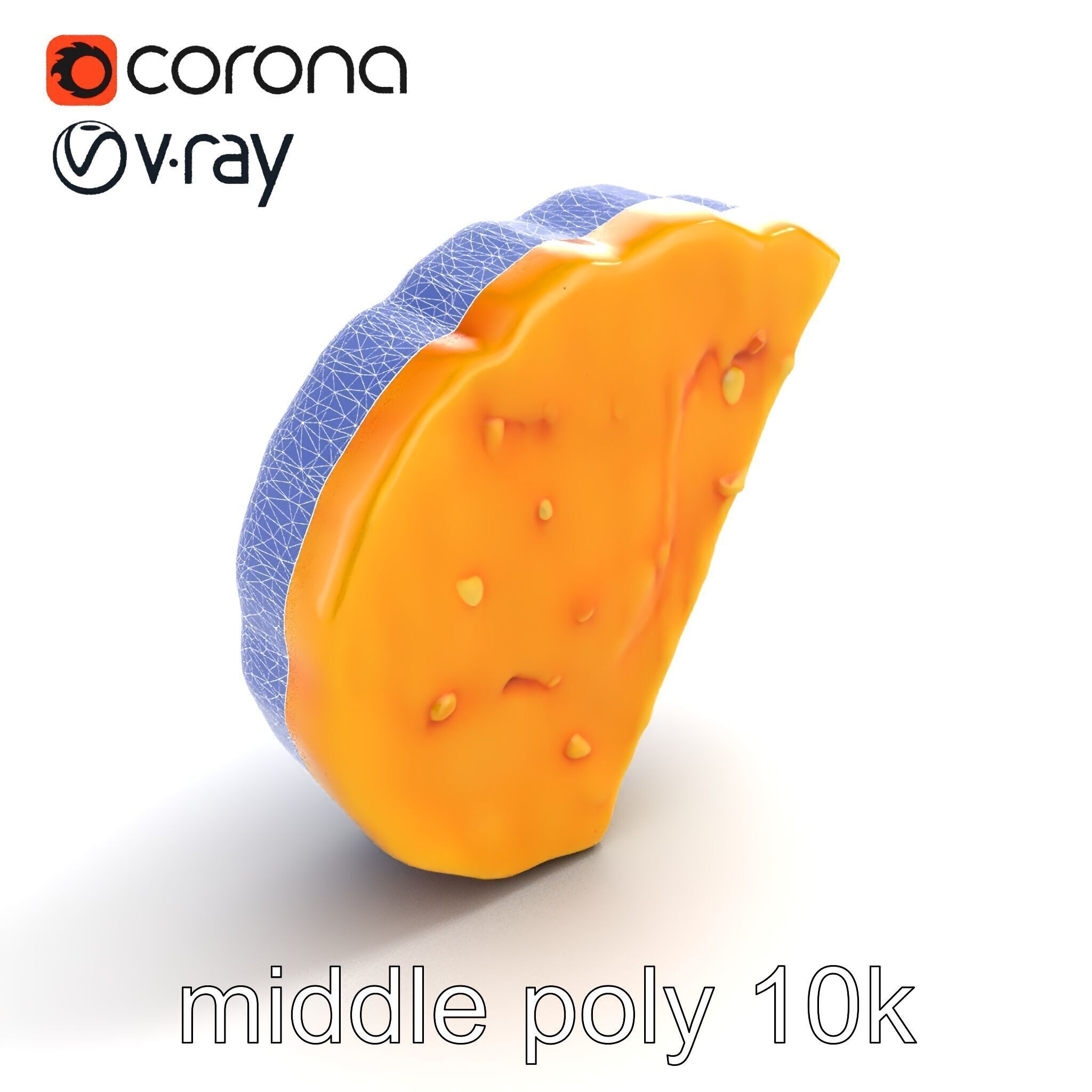 Lifelike Tortilla Chip Golden Crisp Surface model pack Low-poly 3D model_13