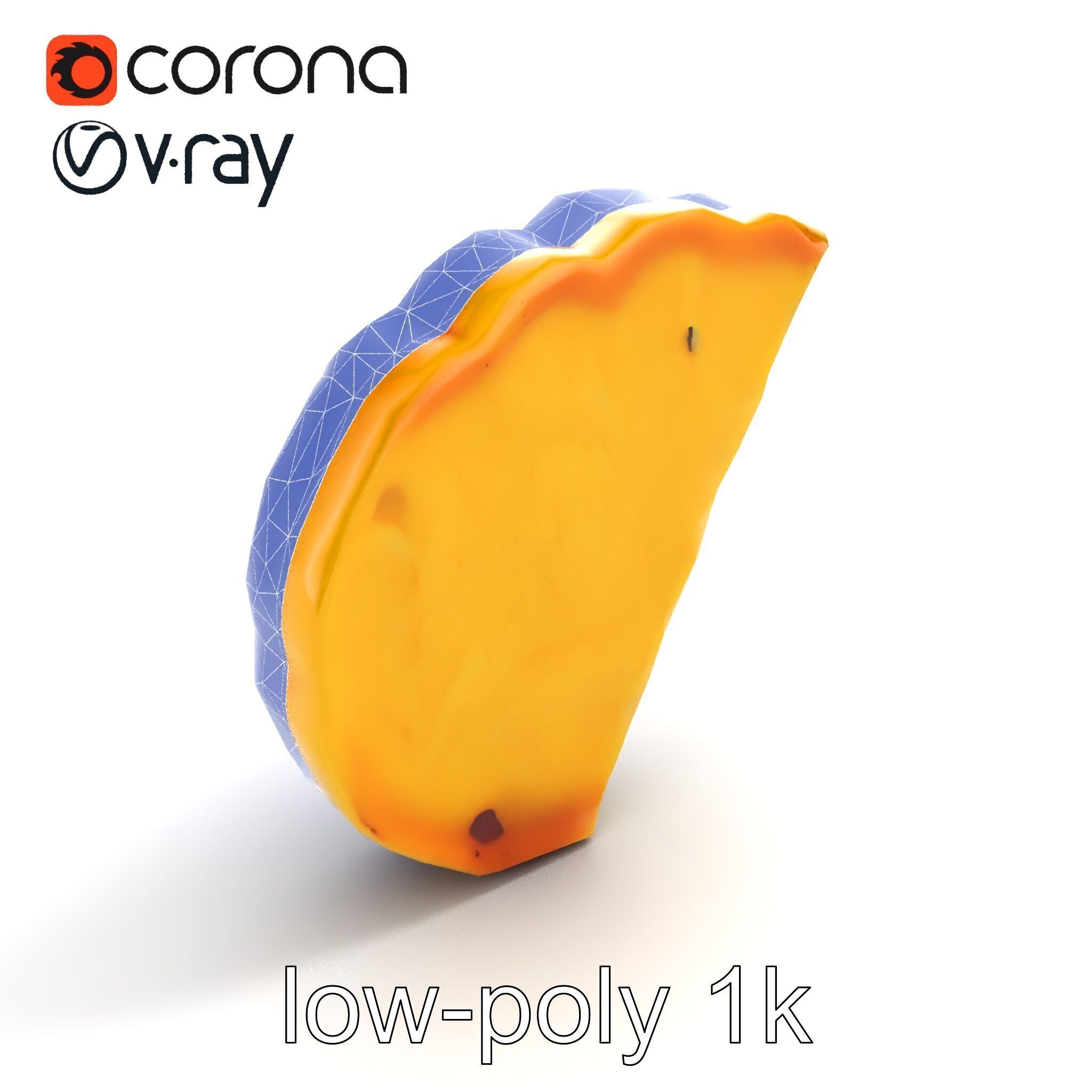 Lifelike Tortilla Chip Golden Crisp Surface model pack Low-poly 3D model_10