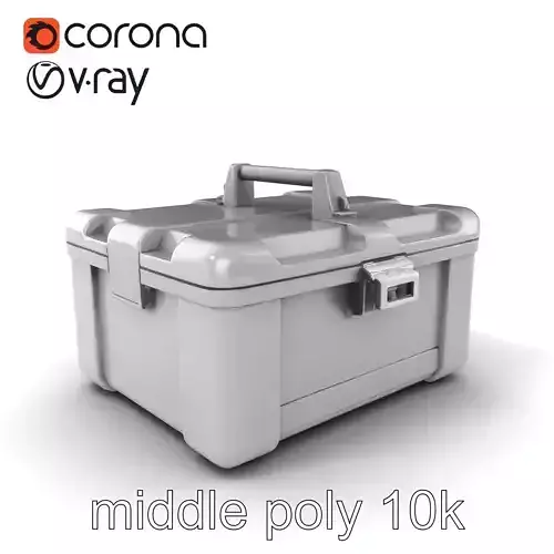 Durable Toolbox Model Pack with Compartments Low-poly 3D model