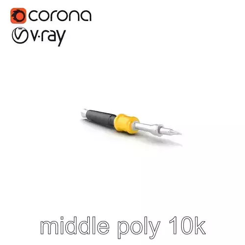 Classic Screwdriver Set with Various Head Types model pack Low-poly 3D model