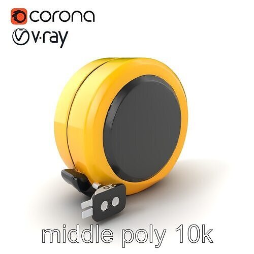 Retractable Tape Measure Design 3D Model Pack Low-poly 3D model