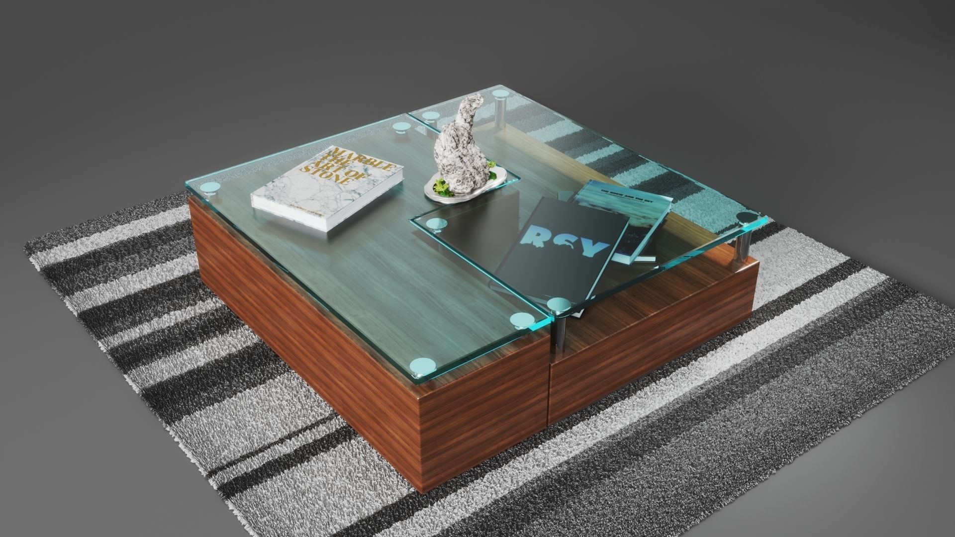 Center Table Low-poly 3D model_1