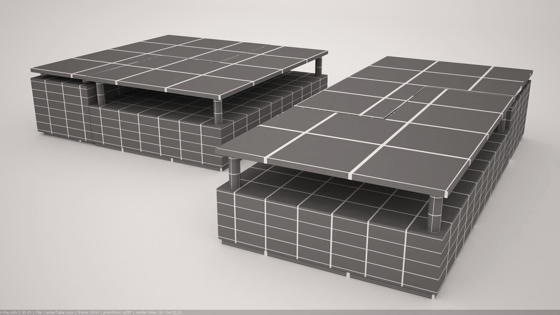 Center Table Low-poly 3D model_3