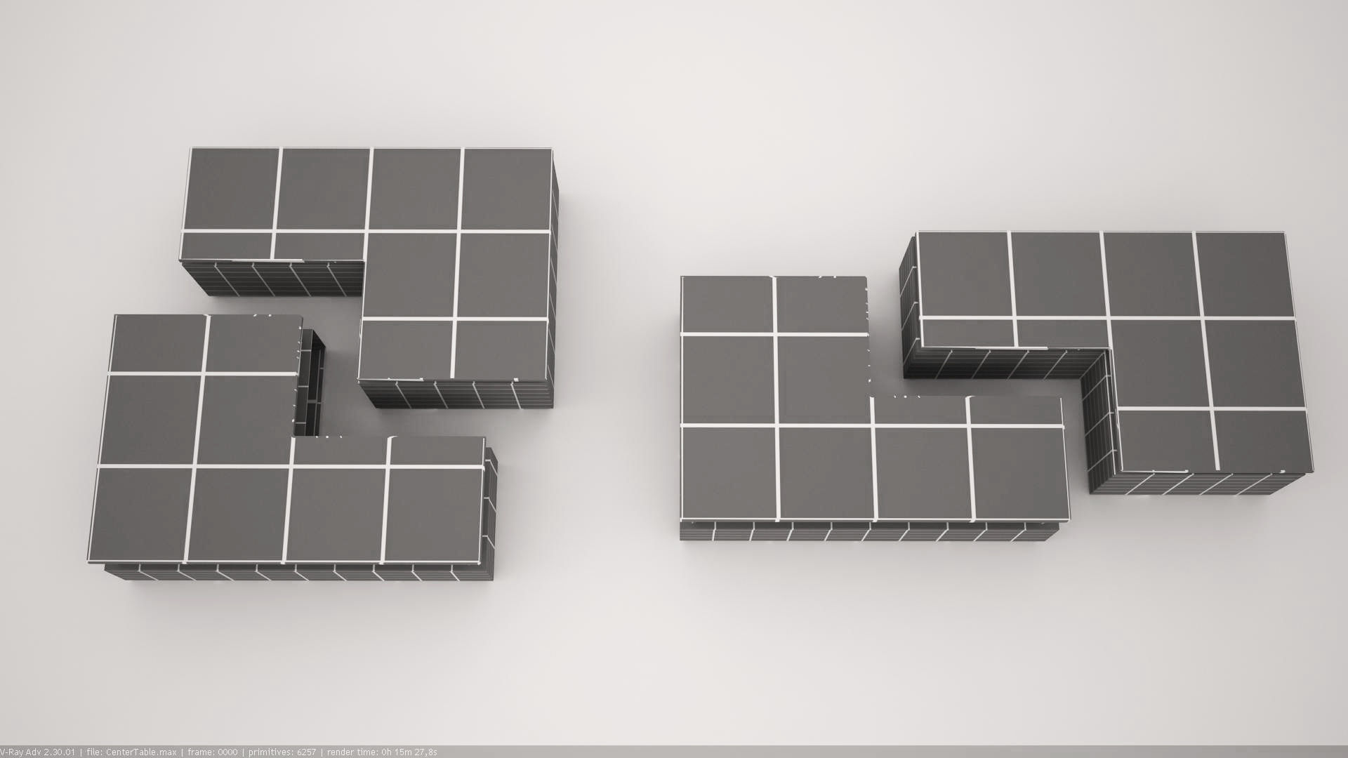 Center Table Low-poly 3D model_5