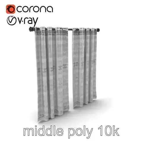 Lace Curtain Panels Ethereal Ambiance model pack Low-poly 3D model