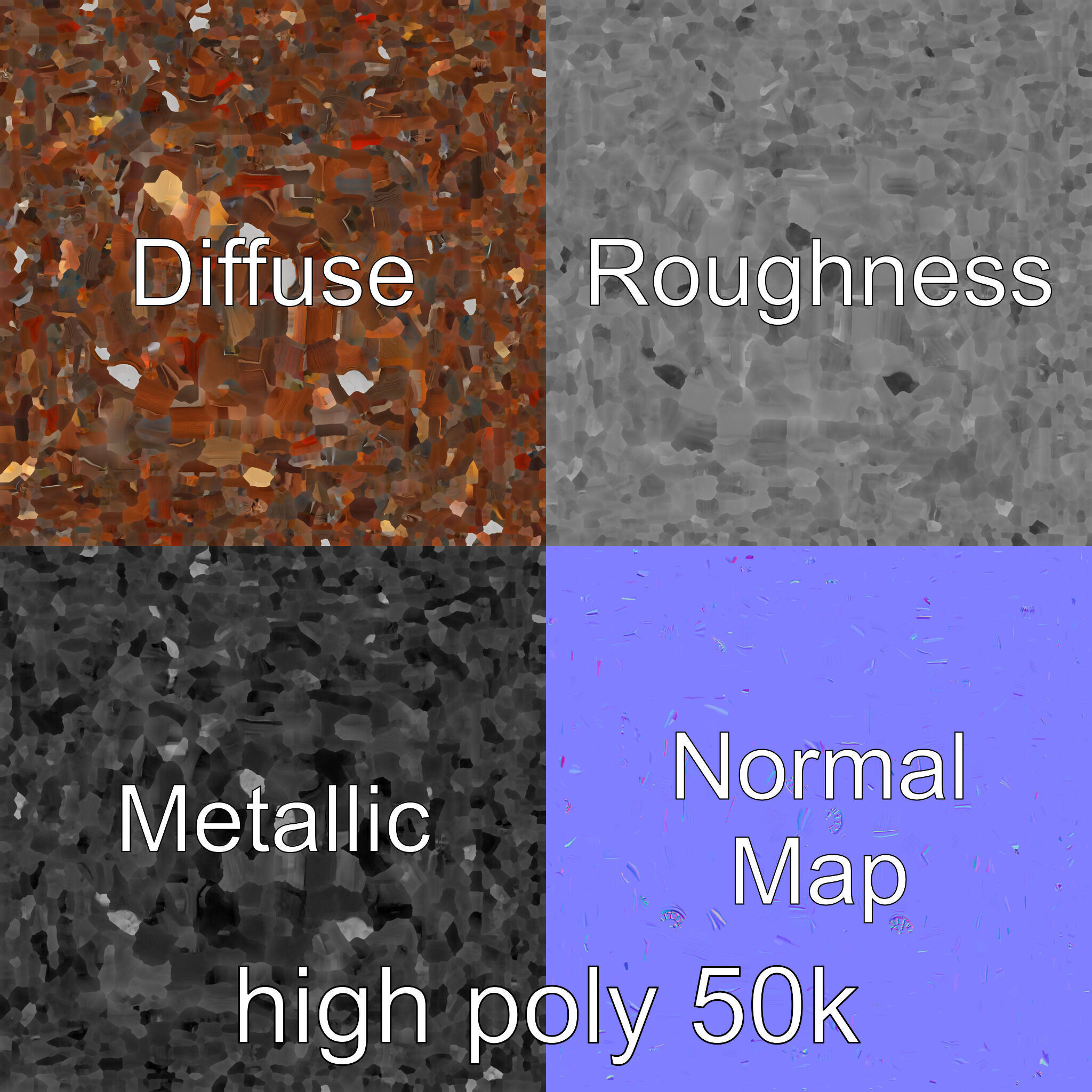 Antique Grandfather Clock Brass Pendulum model pack Low-poly 3D model_3