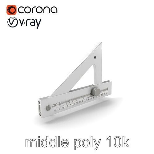 Fluorescent Spirit Level Model Pack Low-poly 3D model