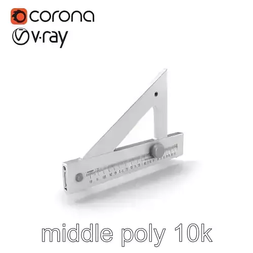 Fluorescent Spirit Level Model Pack Low-poly 3D model