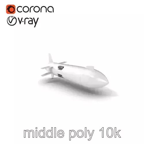 Long-range Cruise Missile Bomb Model Pack Low-poly 3D model